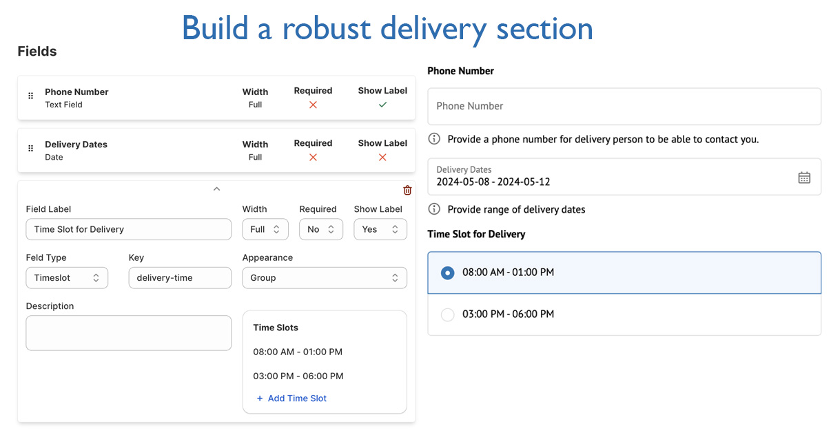 custom form fields widget